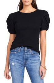 1.STATE Puff Sleeve Rib Knit T-Shirt at Nordstrom