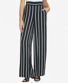 1 STATE Striped Wide-Leg Pants at Macys