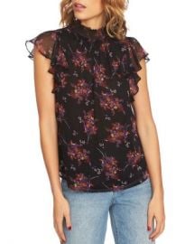 1 STATE Wildflower Flutter-Sleeve Top Women - Bloomingdale s at Bloomingdales