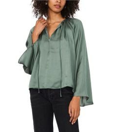 1 STATE Woven V-Neck Long Wide Sleeve Blouse Dillardx27s at Dillards
