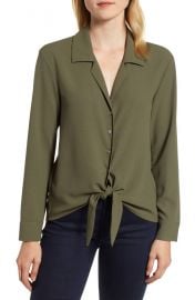 1 State Tie front blouse at Nordstrom