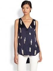 10 Crosby Derek Lam - Beaded Silk Tank at Saks Fifth Avenue