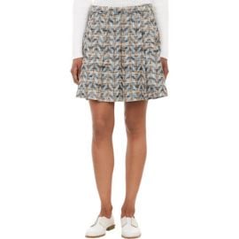 10 Crosby Derek Lam Geometric-Tweed Box-Pleat Skirt at Barneys