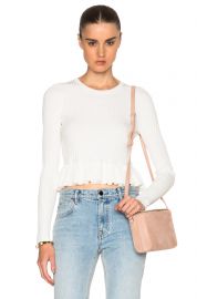 10 Crosby by Derek Lam Ruffle Hem Sweater at Forward