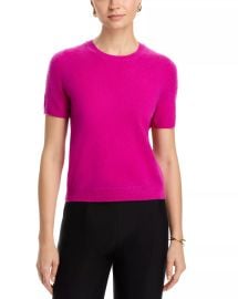 100% Cashmere Short Sleeve Crewneck Sweater - Exclusive at Bloomingdales