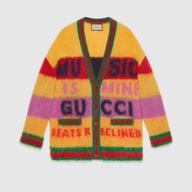 100 Brushed Mohair Cardigan by Gucci at Gucci