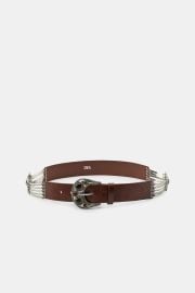 100 Leather Belt With Stones at Zara