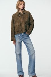 100 Leather Bomber Jacket at Zara