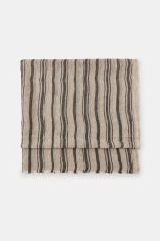 100 Linen Striped Scarf at Zara
