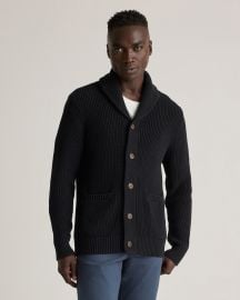 100 Organic Cotton Shawl-Collar Cardigan Sweater at Quince