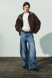 100 Suede Leather Jacket at Zara