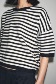 100 Wool Striped Sweater at Zara