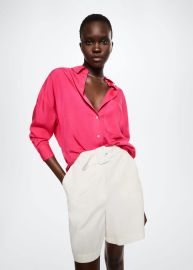 100 lyocell shirt -  Women   USA at MANGO