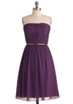 Purple strapless dress like Ivys at Modcloth