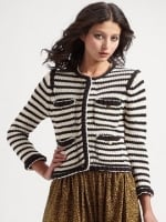 Zoe's striped jacket at Saks Fifth Avenue