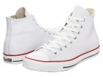 White Converse hi tops at Zappos