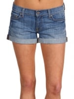 Denim roll up shorts at Zappos