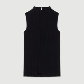 119LOCKALLY Sleeveless pleated top at Maje