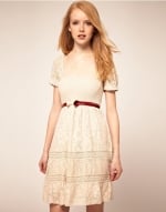 Waisted lace dress at Asos