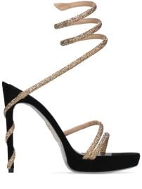 120mm satin amp crystal high heel sandals - Ren233 Caovilla - Women Luisaviaroma at Luisaviaroma