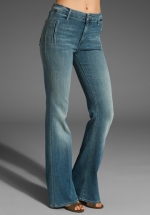 High waisted flared jeans at Revolve