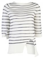 Stripe crew neck sweater by A.L.C at Farfetch