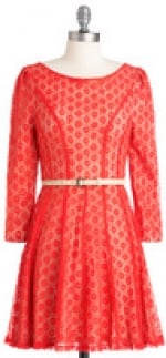 Orange lace dress at Modcloth