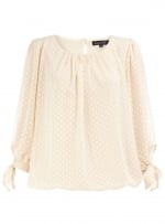 Cream polka dot blouse like Lemons at Dorothy Perkins