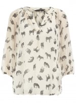 Zebra print blouse at Dorothy Perkins