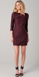 Burgundy lace dress like Zoes at Shopbop