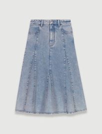 123JUSTIA Denim midi skirt - Skirts Shorts - Majecom at Maje