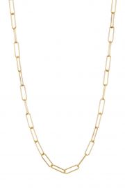 14K Gold Plated Sterling Silver Paper Clip Necklace at Nordstrom Rack