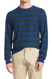 14th and Union Striped Trim Fit Crew Sweater at Nordstrom Rack