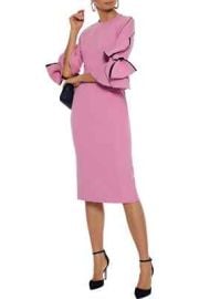 1535 NEW Roksanda Lavete Bow Embellished Crepe Midi Dress Flamingo Pink UK 6 2 eBay at eBay