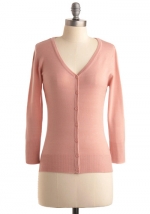 Light pink cardigan at Modcloth