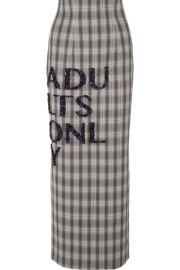 16ARLINGTON - Embellished checked crepe maxi skirt at Net A Porter