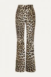 16ARLINGTON - Newman leopard-print calf hair flared pants at Net A Porter