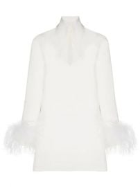 16Arlington Michelle feather-trim Mini Dress - Farfetch at Farfetch