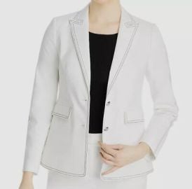 178 T Tahari Womenaposs White Notch Collar Blazer Jacket Size Small eBay at eBay