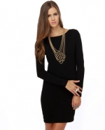 Simple black dress at Lulus