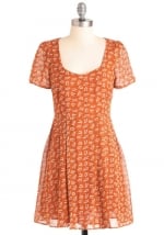 Orange dress at Modcloth