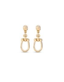 18K gold-plated earrings with 1 medium sized link at UNOde50