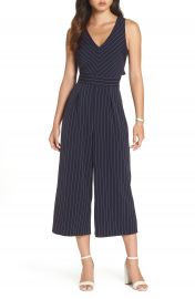 1901 Pinstripe Tie Back Crop Jumpsuit  Regular  Petite  amp  Plus Size at Nordstrom