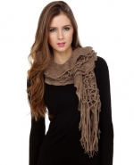 Brown scarf at Lulus