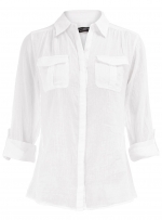 White blouse with pockets at Dorothy Perkins