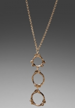 Long Three Drop Bone Necklace at Revolve