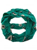 Green flower print scarf at Dorothy Perkins