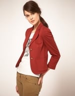 Dark red blazer like Alex on Happy Endings at Asos