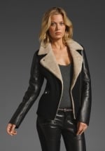 Leather jacket with wool lining like Alexs at Revolve