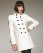 Burberry London white coat at Neiman Marcus